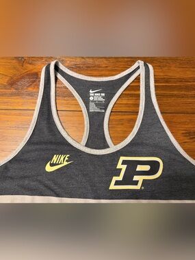 Purdue Nike Charcoal Tank with Light Gray/gold Trim women's size large